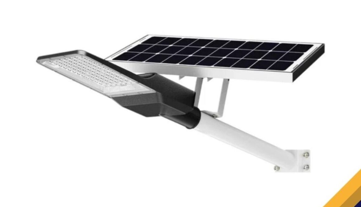 Rekomendasi SOLAR STREET LIGHT AZKO Krisbow Lampu Jalan Led Solar Separated Outdoor Light Lampu Penyorot Garden Lamp